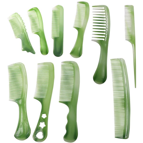 10-pack handtagskammar (gröna), bredtandade kammar, f