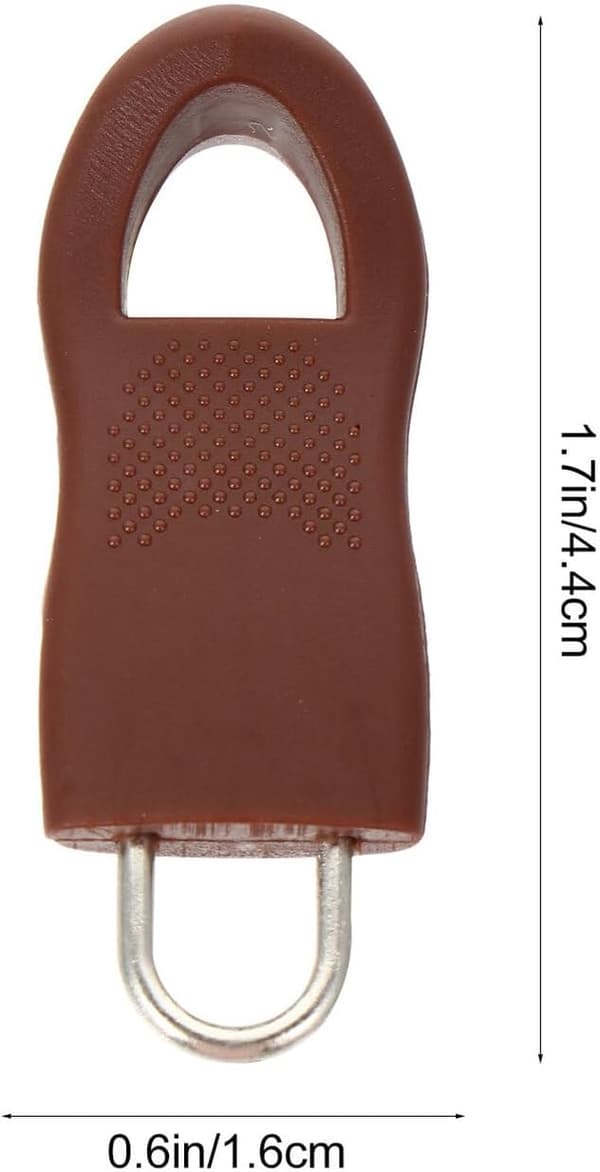Removable Zipper Pulls Repair Handle 10 Pcs Brown DIY Bag Accessories