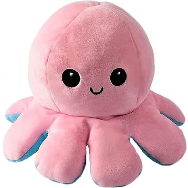 Reversible Octopus Plush - Cute Stuffed Animals - Plush Octopus Reversible Plush Toy - Cute Stuffed Animals - Octopus Reversible Plush