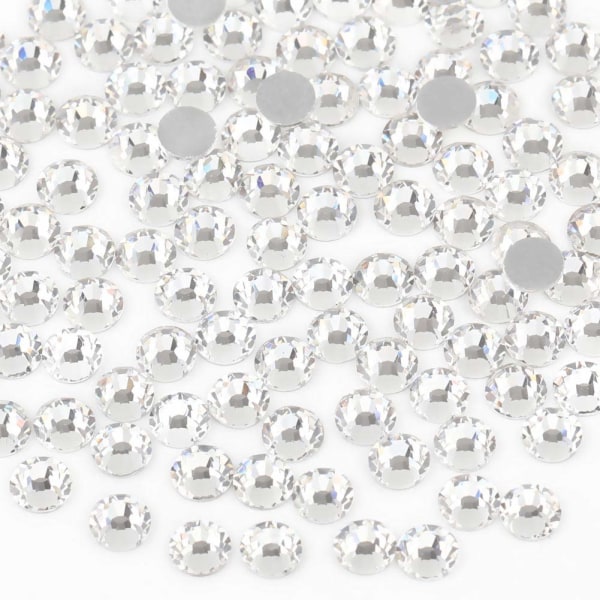 288 bitar Kristall sy på strass Flatback Kristallstrass för hantverkskostym (transparent vit)