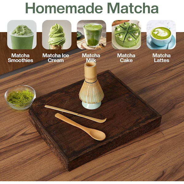 Matcha Whisk Set CT Small Set 4pcs Light Green Ceramic
