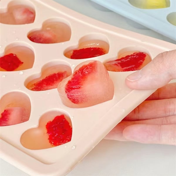 Hjerteformede Isbakker, Silikon Hjerteform, Nemme At Frigøre Isbakker, 21 Hulrum Til Isbiter, Gelatine, Chokolade, Bagning Og Slik