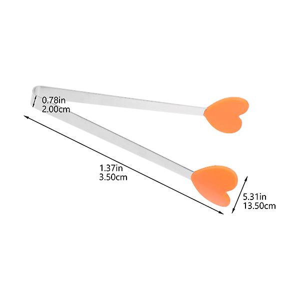 3 stk. Små Isbit Tang Bageri Brød Tang Mini Rustfrit Stål Tang Mad Klip Til ShopOrange13.5X3.5X2CM Orange 13.5X3.5X2CM