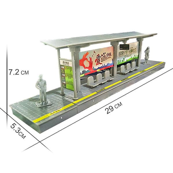 Busstation Passagerplatform med Tilbehør til Piger Drenge Fødselsdagsgave