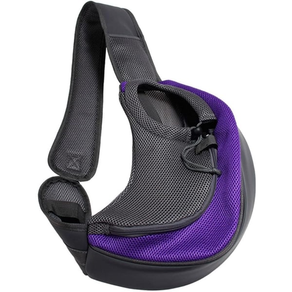 Pet Hund Slingsæk, Åndbar Mesh Bærbar Rejse Sikker Pet Sling Skuldertaske Bærer med Justerbar Anti-Slip Skulderrem til Små