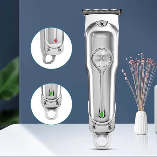Hårklippar, Bärbar mansgroomingtrimmer, ultrafina skärblad för mans ansiktstrimmer, Ljudlös elektrisk rakapparat, långvarig för män