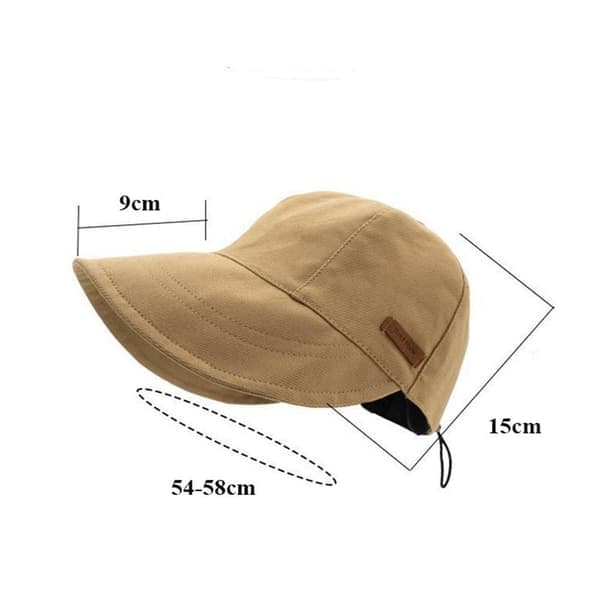 Denim bøttehatt for kvinner Sommerhatt KHAKI Khaki Khaki Khaki