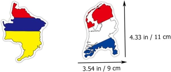 200 stk nasjonale flaggbildekaler Delikate bildekaler og glasstilbehør
