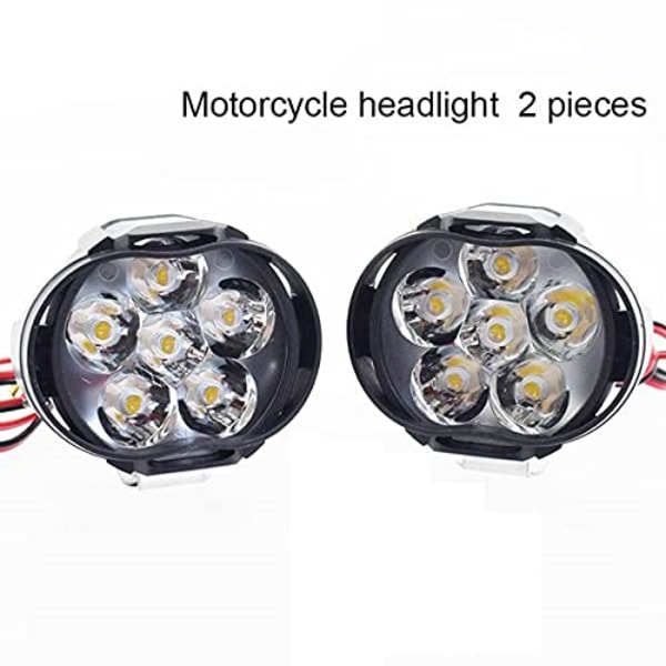 2 kpl 6 LED-moottoripyörän valot, etuvalokokoonpano, universaali skootterille, ATV:lle, sumuvalot, valkoinen auton DRL-lamppu, energiansäästöinen, korkea kirkkaus