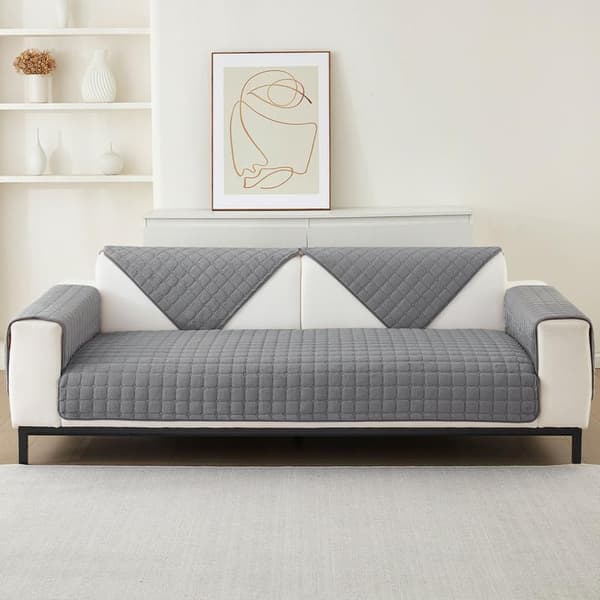 Vasket flanell sofatrekk, nye sofaputetrekk, L-formede sofatrekk (grå, 70x70cm) Grå Gray
