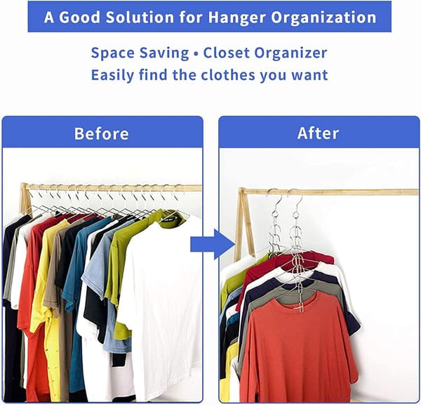 10-pack Wardrobe Organizer Clothes Hanger Space Saving for Student Accommodation