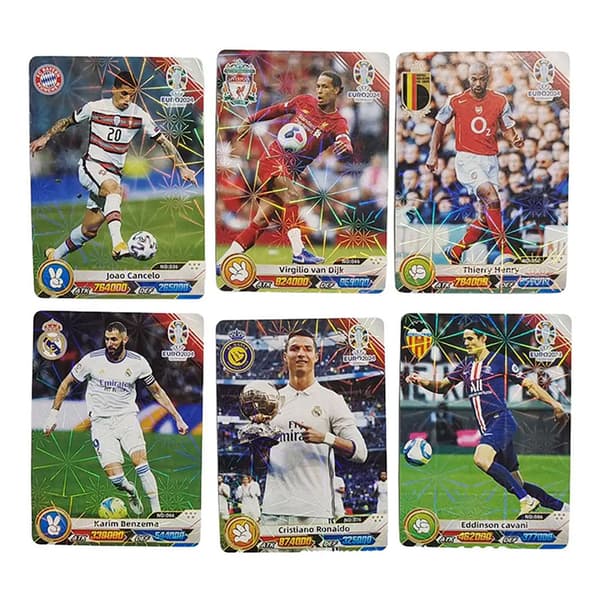 288 stk. Fodboldkort Stjerner Flashkort Samling 3D Fodbold C Pakkeboks tilfældig Packing box random