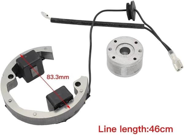 Internal Rotor Ignition Magneto for 50cc 2-Stroke Engines Compatible with SX 50 Moped Scooter and Motocross