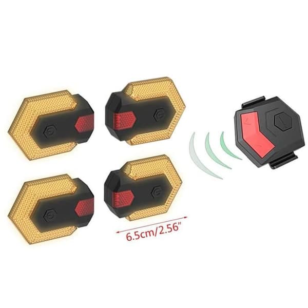 Smart Wireless Bicycle Turn Signals, Front and Rear LED Direction Indicators, Bicycle Accessories