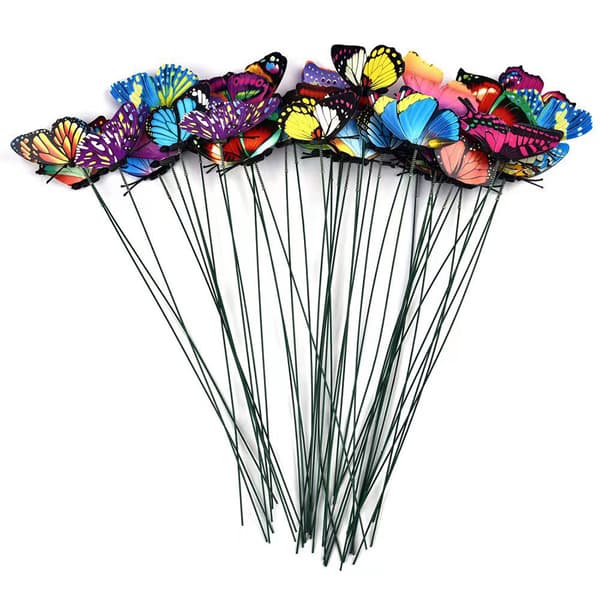 20 - Simulerede sommerfugle flagrer i vinden 20 stk 20pcs