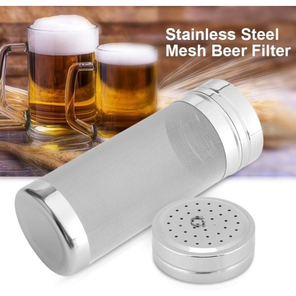 Skärmfilter 300μm Rostfritt stål Hop Mesh -filter för hemgjord ölfatutrustning, 7×18㎝