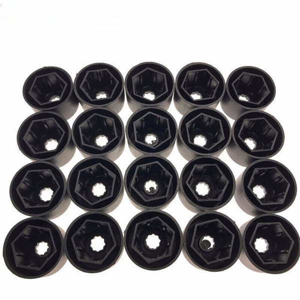 20 stk for VW Golf Bilhjulmutterboltdeksler Svarte