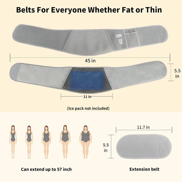 Heating Pad for Back Pain - Cordless Heating Belt for Back and Abdomen, Fast Heating Pad.