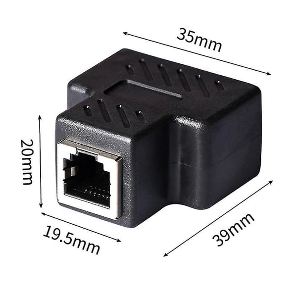 Telefonjack Splitter, RJ11 1 Hun Til 2 Hun Telefonlinjesplitter
