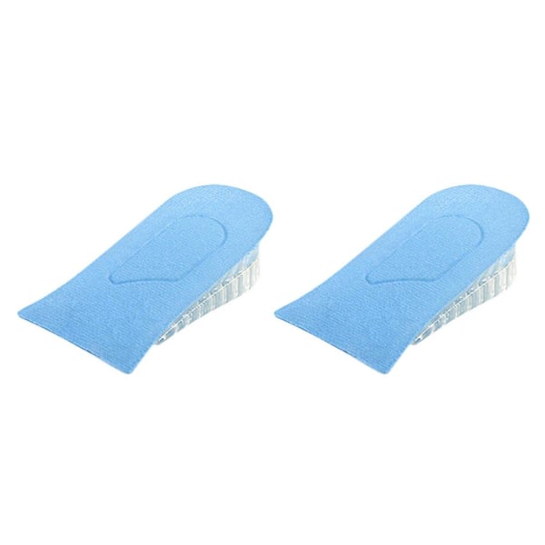 1 Par 3,5 cm Höjande Innersulor Unisex Dubbellager Höjningsinnersula Osynliga Skolyft Blue 12x6.3cm