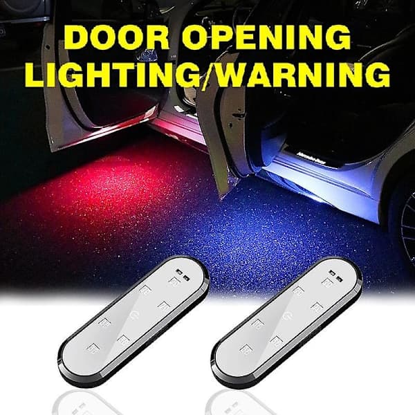 LED Car Door Lights with Magnetic Control, USB Charging, Automatic Opening, Safety, Anti-Collision, Warning Lights 2 pcs 2PCS 2PCS