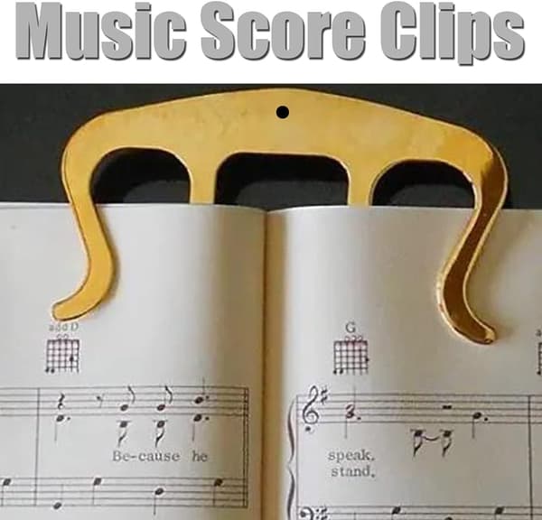2 st Notklämmor Notställ Musikmappar för Piano, Gitarr, Violin, Spelande Instrument och Läsning