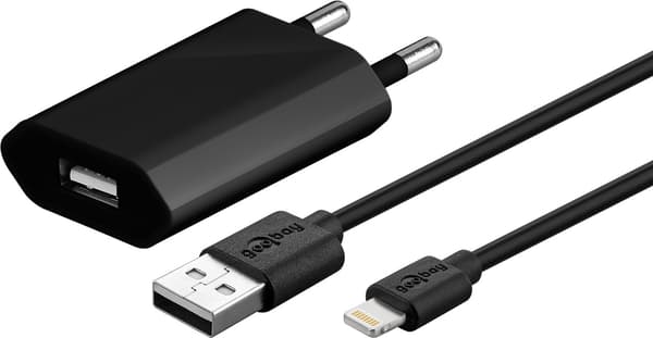 Apple Lightning ladesett (5 W) Svart