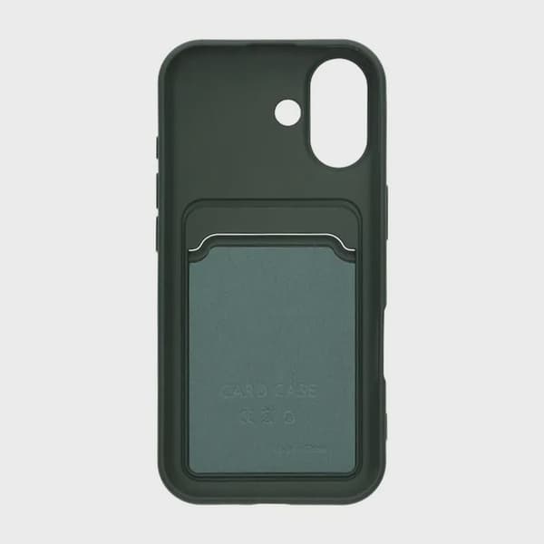 Silikonikotelo SIM-korttipaikalla iPhone 17:lle - Armeijanvihreä
