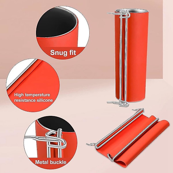 2 kpl 20 oz silikonimukia 3D-sublimointiin, silikonimuki-pidike