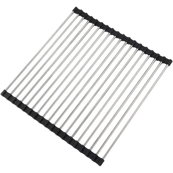 Dish rack for kitchen cutlery, foldable dish rack, dish mat for cutlery, 43 x 35 cm.