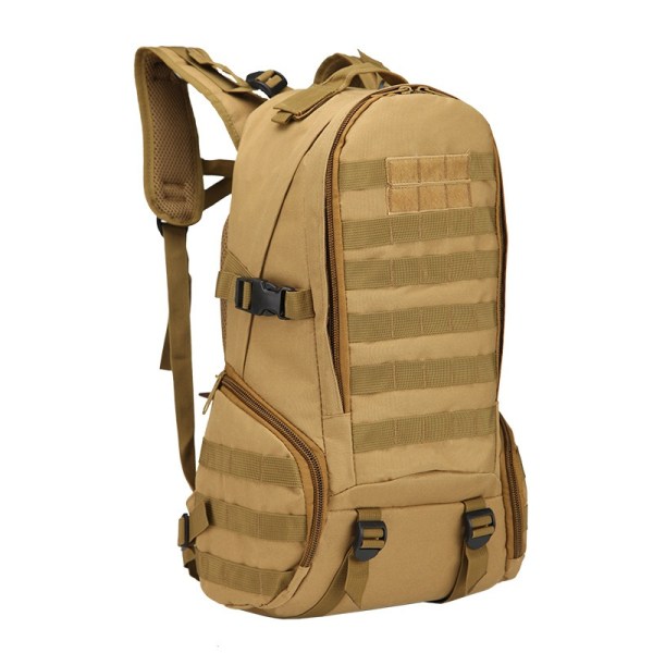 Friluftsryggsäck för sport, taktisk ryggsäck, camo-ryggsäck, stridskamo, taktisk ryggsäck 35L - Tan