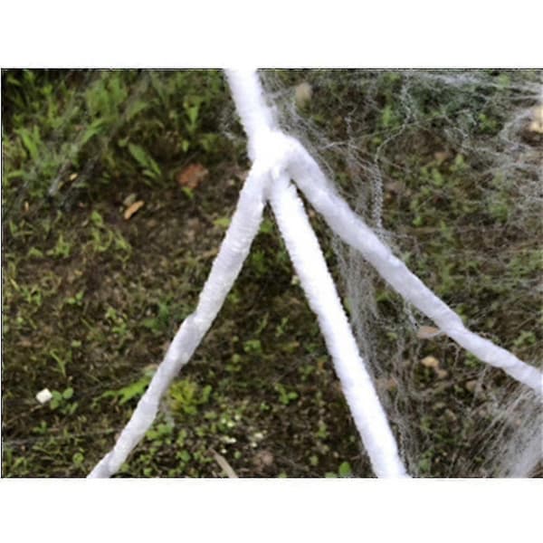 Simulation Spider Web Triangulation Halloween Outdoor Decoration Props Large Tricky Toys Theme Party-330cm-white