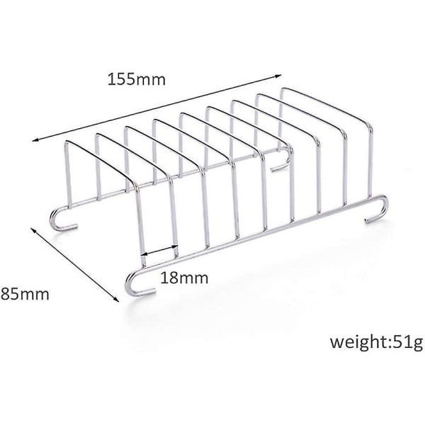 Brødristerstativ i rustfritt stål, brødholder, brødristerstativ, brødhylle, serviettstativ for toast, spisestue, kjøling av brød, bryllup, bursdag, jul