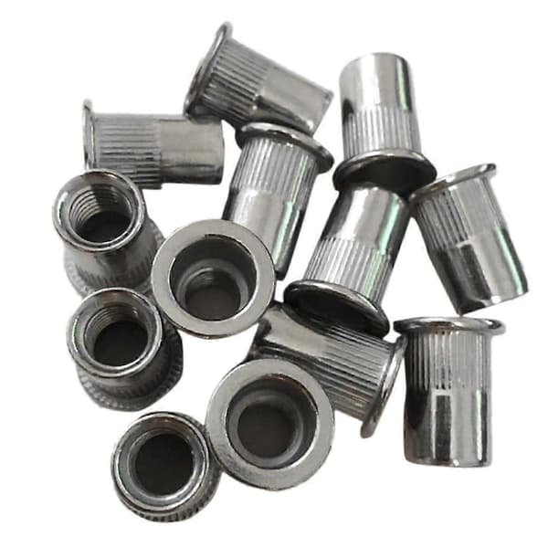 30 stk M8 blindnagle i rustfritt stål, gjenget innsatsmutter M8-1.25mm