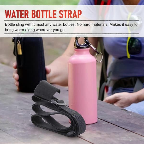 Water Bottle Holder with Adjustable Shoulder Strap Universal Bottle Sling Perfect for Daily Walking Cycling