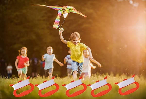 50m Kite String, 6 Pcs Kite String Winding Boards, Kite String for Kids, for Parks, Schools, Outdoor Team Activities