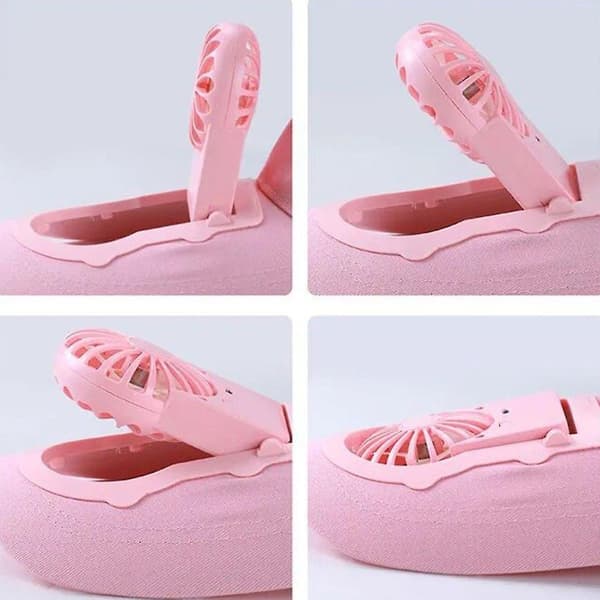 USB genopladelig sommer tre vindhastigheder mini ventilator solskærm solhat USB ventilator hat værktøj unisex kasketter - sort