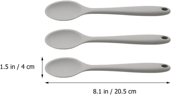 3 stk grå silikoneskeer sæt non-stick køkkenredskaber spiseskeer