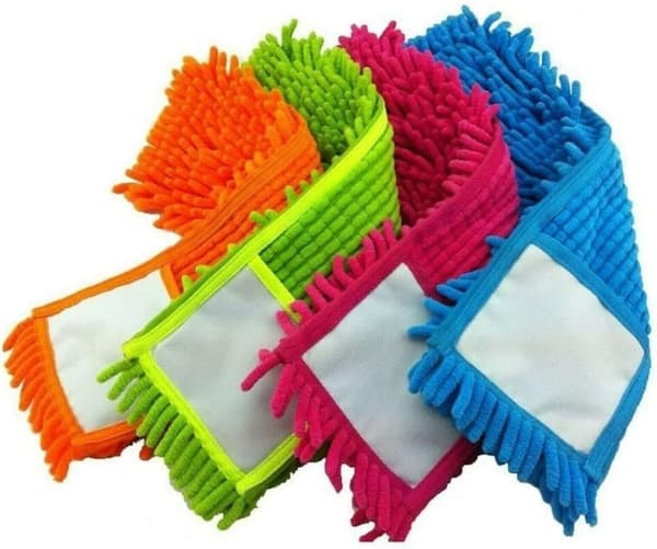 4 stk. mikrofibermopprefill erstatningshoder Støv Gulvklut Rengjøring Vaskbare puter Mopphode (assorterte farger)