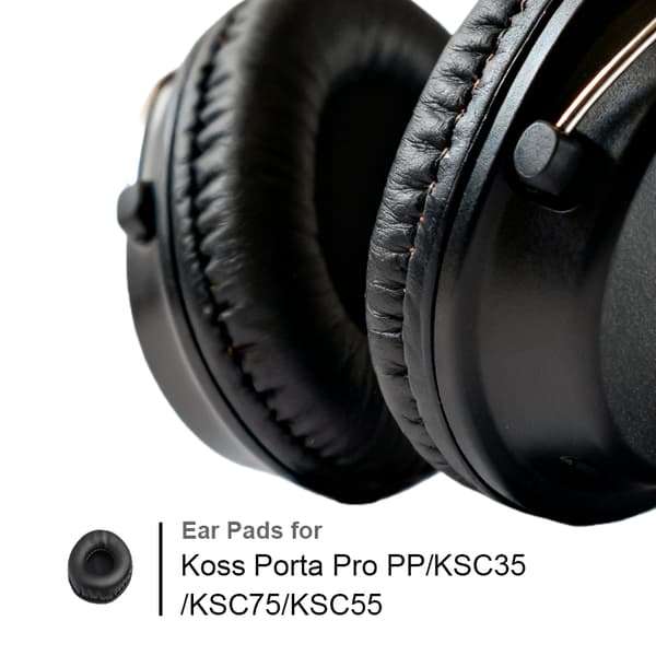 Ear cushions for Koss Porta Pro PP/KSC35/KSC75/KSC55 Black