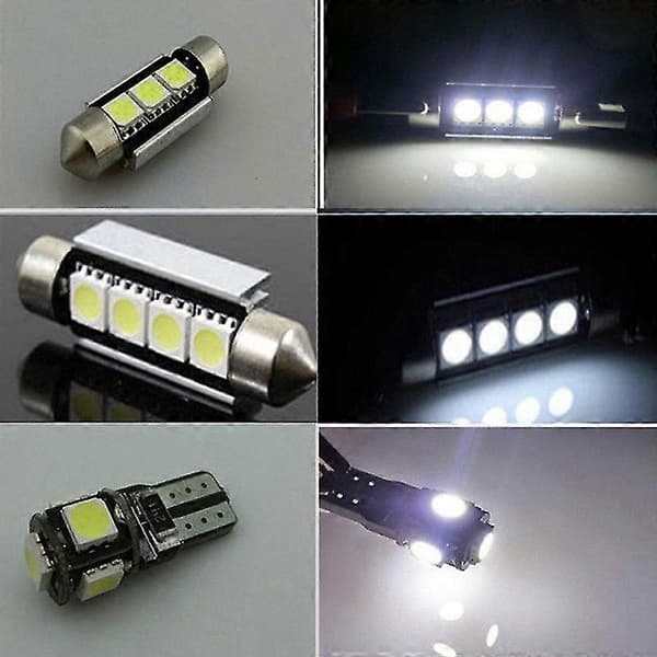 20 stk Bil LED Lamper Interiør Kit Kupol Bagasje Dørplate Lys Super Canbus Feilfri Interiørlampe