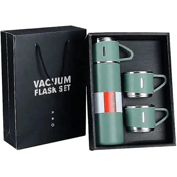 Rustfri Termos 500ml/16.9oz Vakuumisolert Kaffetermos Med Kopp For Varme Og Kalde Drikker Vann Og Kaffeflaske[ca]