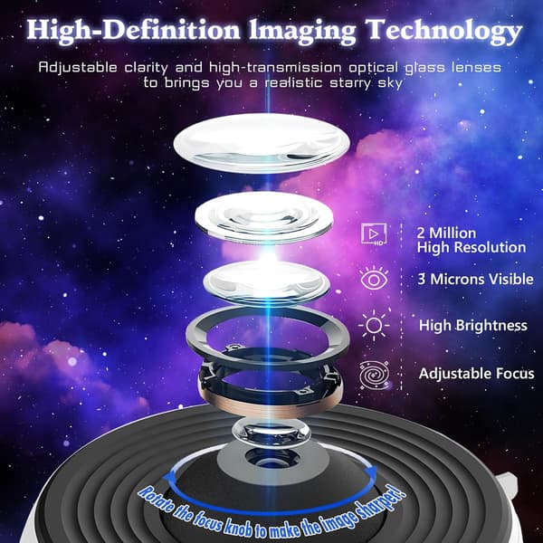 Galaxy Projector, 13-in-1 Planetarium Star Projector, Realistic Starry Night Light, With Solar System Constellations and Moon