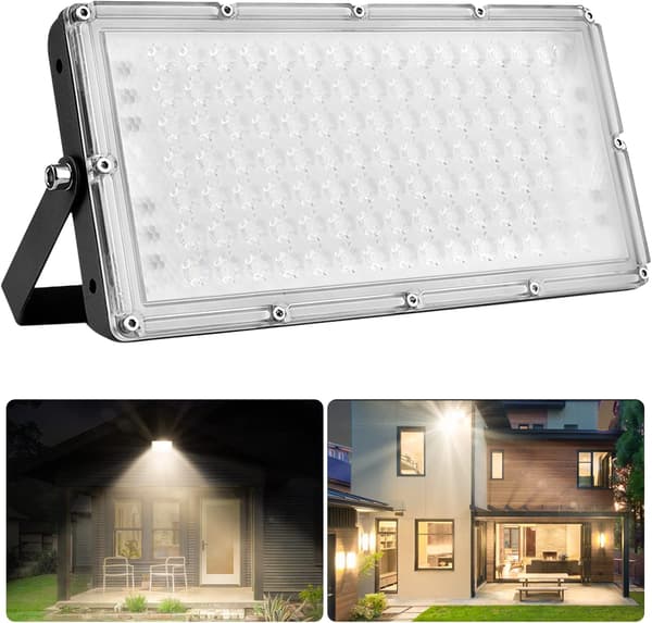400W LED Floodlight, Waterproof Floodlight Security Light, Super Bright Work Light Wall Lamp for Yard, Garden, Garage, Cold Warm Colors