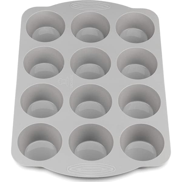 Komfort 12 Silikone muffinsform med håndtag - Muffinplade