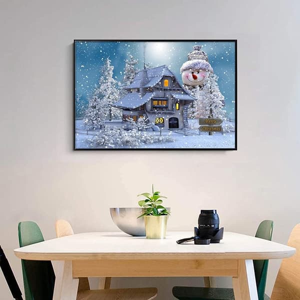 DIY 5D Diamantmalingssett, God Jul Full Bor Krystall