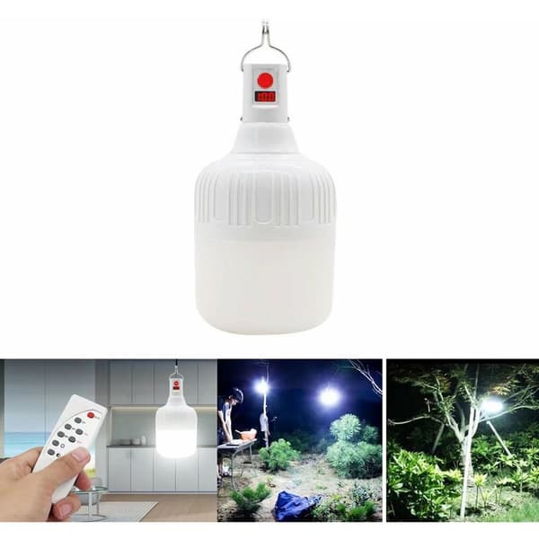 Oppladbar lyspære (100w+ versjon med digital skjerm)