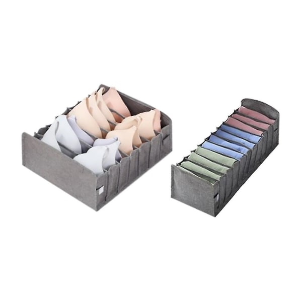 2 Pack Storage Box Sukat Rintaliivit Alushousut Taitettava jakaja vetolaatikkotyökalu
