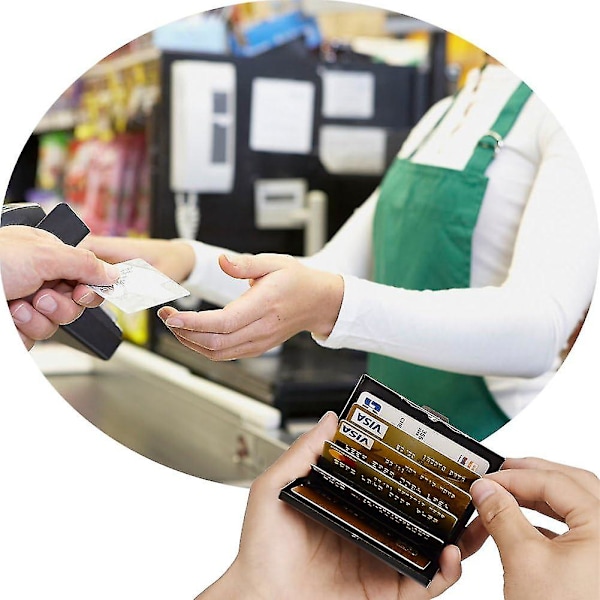 Terveyskorttikotelo Ruostumattomasta Teräksestä Kredittikorttikotelo Metalli ID-Korttikotelo RFID-Lompakko Visittikorttikotelo Miehille tai Naisille (Sininen)