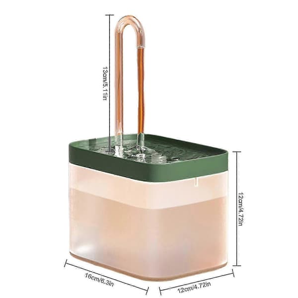 Kattefontæne - Automatisk kæledyrsfontæne, 1,5L hundedispenser, filter til kæledyr